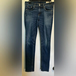 Rag & Bone Skinny 5 pocket jeans medium wash logo rear pocket Made in USA 🇺🇸
